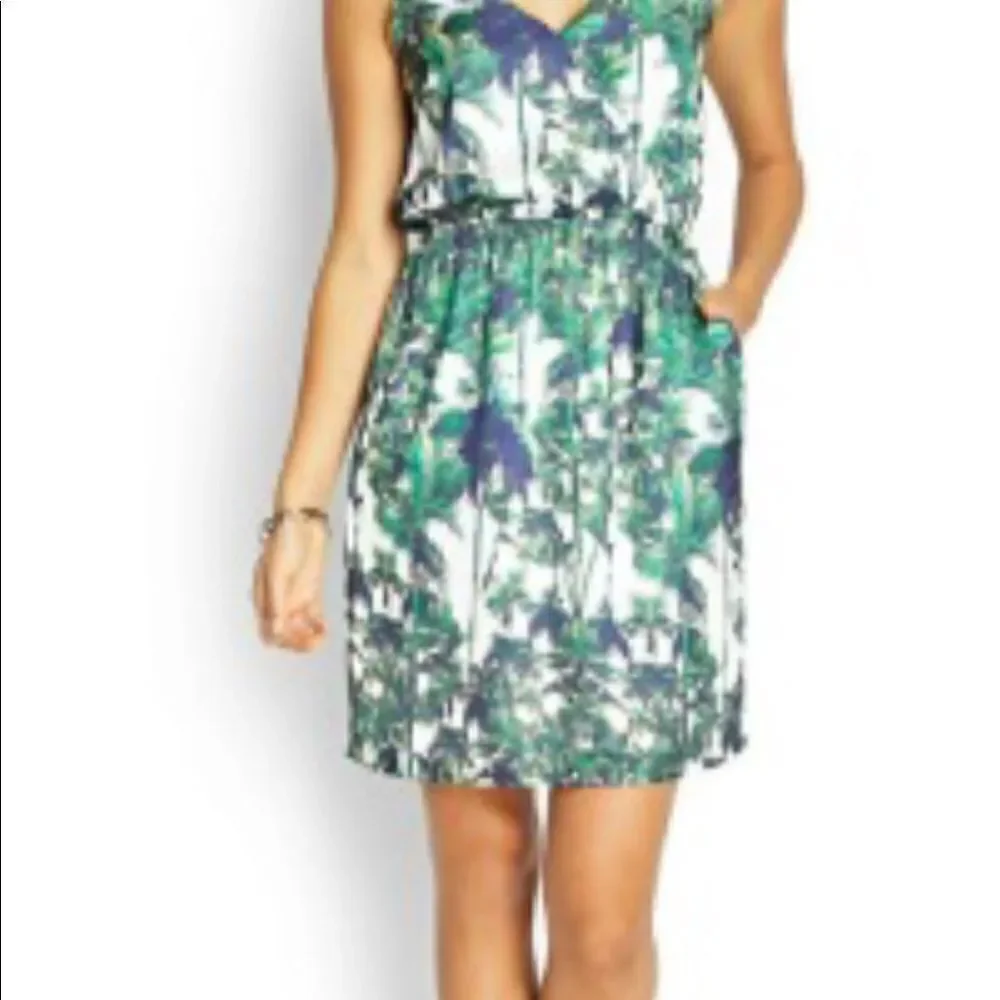 Forever 21 Palm Tree Dress Size Small - Picture 1 of 8